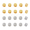 SUPERFINDINGS 40Pcs 2 Colors Brass Beads KK-FH0005-64-1