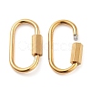 Ion Plating(IP) 304 Stainless Steel Screw Carabiner Lock Charms STAS-H107-04C-G-2