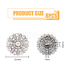 SUPERFINDINGS 8Pcs 1-Hole Alloy Rhinestone Shank Buttons FIND-FH0008-86P-2