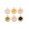 Brass Enamel Charms KK-S356-669G-NF-1