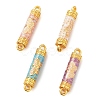 Alloy Enamel Column with Butterfly Links Connector Charms ENAM-M008-10G-1