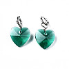 Faceted Transparent Glass Charms GLAA-T024-04F-2