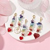 Chakra Gemstone Chip Pendant Decoration HJEW-JM01158-5