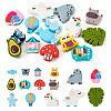 15Pcs 15 Style Food Grade Eco-Friendly Silicone Beads SIL-TA0001-58-8