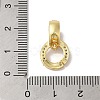 Rack Plating Brass Micro Pave Clear Cubic Zirconia Twister Clasps KK-A222-05A-G-3