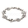 304 Stainless Steel Skull Anchor & Helm Link Chain Bracelets BJEW-E094-15AS-1
