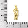 Rack Plating Brass Micro Pave CLear Cubic Zirconia Pendants KK-C053-07A-G-3