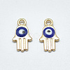 Light Gold Plated Alloy Charms X-ENAM-S117-28B-2