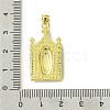 Real 18K Gold Plated Brass Micro Pave Clear Cubic Zirconia Pendants KK-H472-36F-G-3