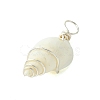 Natural Spiral Shell Pendants PALLOY-JF02792-02-4