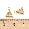 Rack Plating Brass Micro Pave Cubic Zirconia Charms KK-C038-07G-3