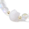 8mm Round Synthetic Moonstone Beaded Stretch Bracelets BJEW-JB10374-3