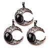 Natural Obsidian Pendants G-L602-01R-21-1