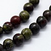 Natural Bloodstone Beads Strands X-G-I199-21-10mm-3