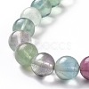 Natural Rainbow Fluorite Round Bead Strands G-P070-31-12mm-3