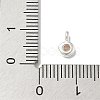 925 Sterling Sliver Cubic Zirconia Flat Round Charms STER-R002-02S-06-3