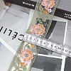15 Yards Polyester Embroidery Flower Ribbon PW-WG53261-01-1