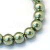 Baking Painted Pearlized Glass Pearl Round Bead Strands X-HY-Q003-6mm-49-2