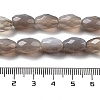 Natural Grey Agate Beads Strands G-P520-C11-01-5