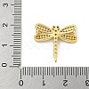 Rack Plating Brass Pave Clear & Black Cubic Zirconia Dragonfly Links Connector Charms KK-Z053-15G-3