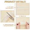 FINGERINSPIRE 2 Cards 2 Styles Polycotton Pleated Elastic Lace Ribbon OCOR-FG0001-69A-4