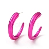 Horn Acrylic Stud Earrings EJEW-P251-01-2