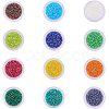 12 Colors Glass Seed Beads SEED-PH0007-03-1