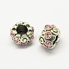 Alloy Rhinestone European Beads MPDL-R036-09I-1