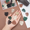   24Pcs 8 Style Spray Painted Alloy Pendants FIND-PH0007-89-3