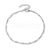 Non-Tarnish 304 Stainless Steel Bar Link Chain Anklets AJEW-AN00602-01-1