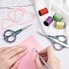 SUNNYCLUE 2Pcs 2 Style Stainless Steel Retro-style Sewing Scissors for Embroidery TOOL-SC0001-29-4
