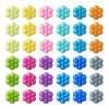 48Pcs 12 Colors Flower Food Grade Eco-Friendly Silicone Beads SIL-TA0001-50-11