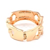 Curb Chain Shape Alloy Cuff Bangles BJEW-B049-01G-2