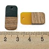 Resin & Walnut Wood Pendants RESI-XCP0002-16I-3