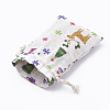 Polycotton(Polyester Cotton) Packing Pouches Drawstring Bags ABAG-T006-A02-4