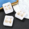 Heart Crystal Rhinestone Ear Fake Plugs EJEW-H105-21G-C-3