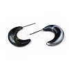 Transparent Resin Half Hoop Earrings EJEW-T012-02-B05-3