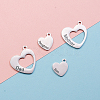 8Pcs 4 Styles Hollow Heart with Word STAS-CJ0001-223-3