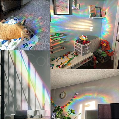 Waterproof PVC Colored Laser Stained Window Film Adhesive Stickers DIY-WH0256-064-1