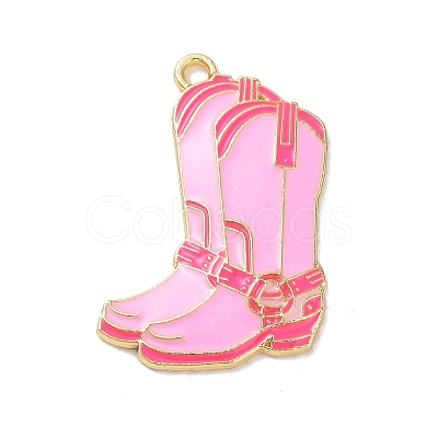 West Cowboy Theme Golden Plated Alloy Enamel Pendants FIND-B036-02D-1