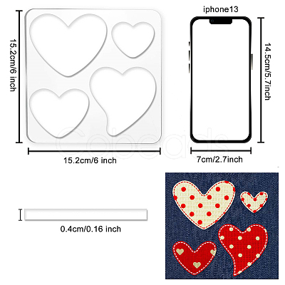 Acrylic Earring Handwork Template TOOL-WH0152-013-1