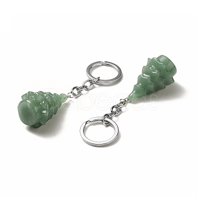 Natural & Synthetic Gemstone Keychain G-G997-D-1