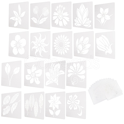 2 Sets 2 Styles Plastic Drawing Stencil DIY-SZ0002-24-1