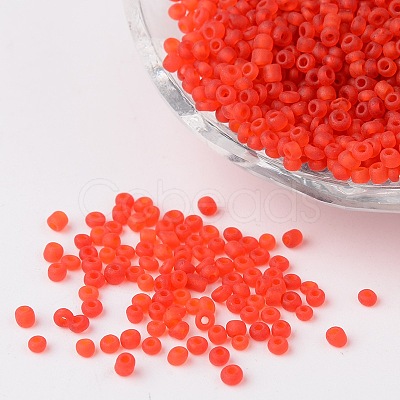 12/0 Frosted Round Glass Seed Beads X-SEED-A008-2mm-M5-1