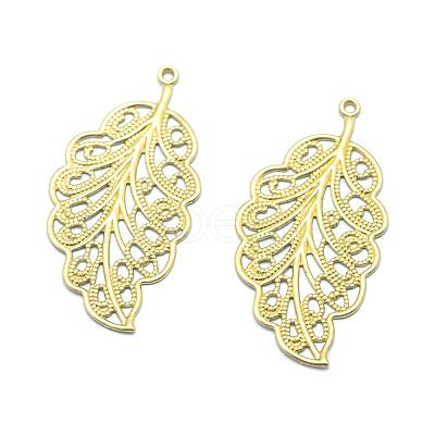 Brass Filigree Pendants KK-K184-12C-RS-1