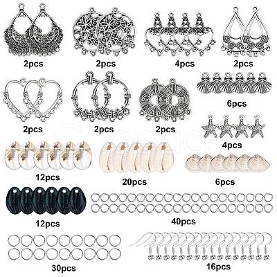 SUNNYCLUE DIY Shell Dangle Earring Making Kits FIND-SC0001-70-1