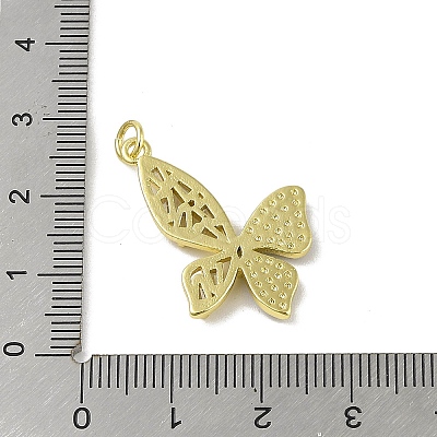 Brass Micro Pave Clear Cubic Zirconia Pendants KK-E111-09G-1