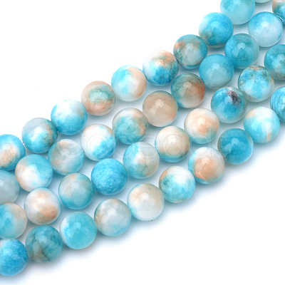 Natural Dyed Persian Jade Gemstone Bead Strands X-G-R271-6mm-XP16-1