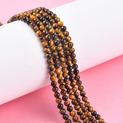 Natural Tiger Eye Beads Strands X-G-G099-3mm-4-1