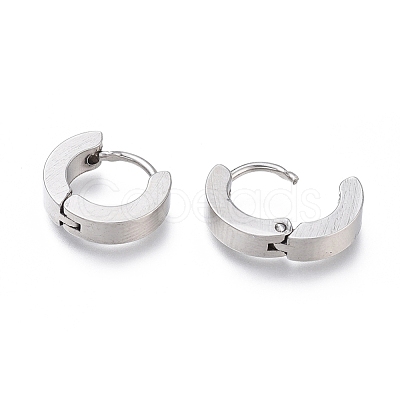 Tarnish Resistant 304 Stainless Steel Huggie Hoop Earrings X-EJEW-O087-09E-P-1